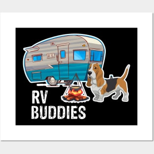 Basset Hound Dog Rv Buddies Pet Lovers Funny Camping Camper Posters and Art